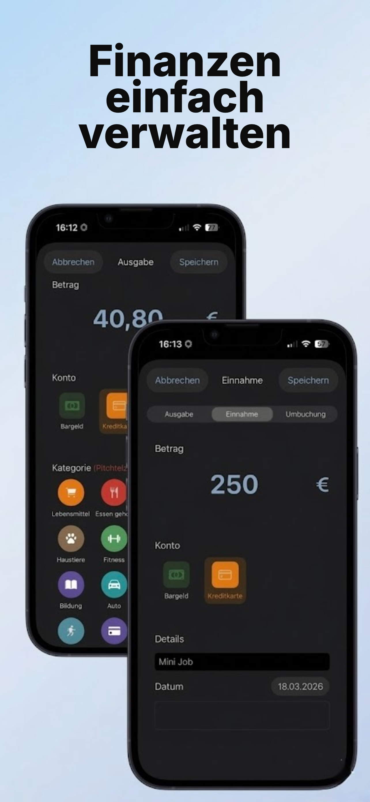 Manage finances easily